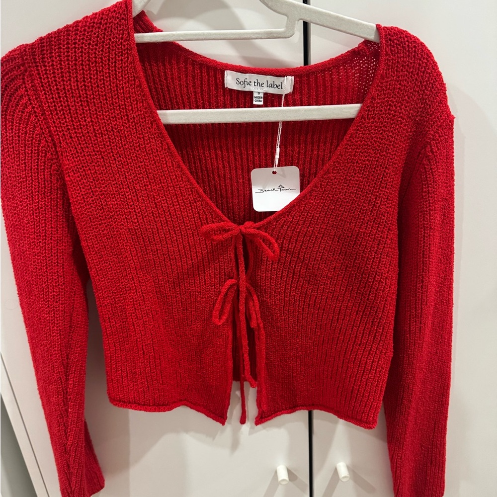 Sofie the Label Vibrant Red Knit Top